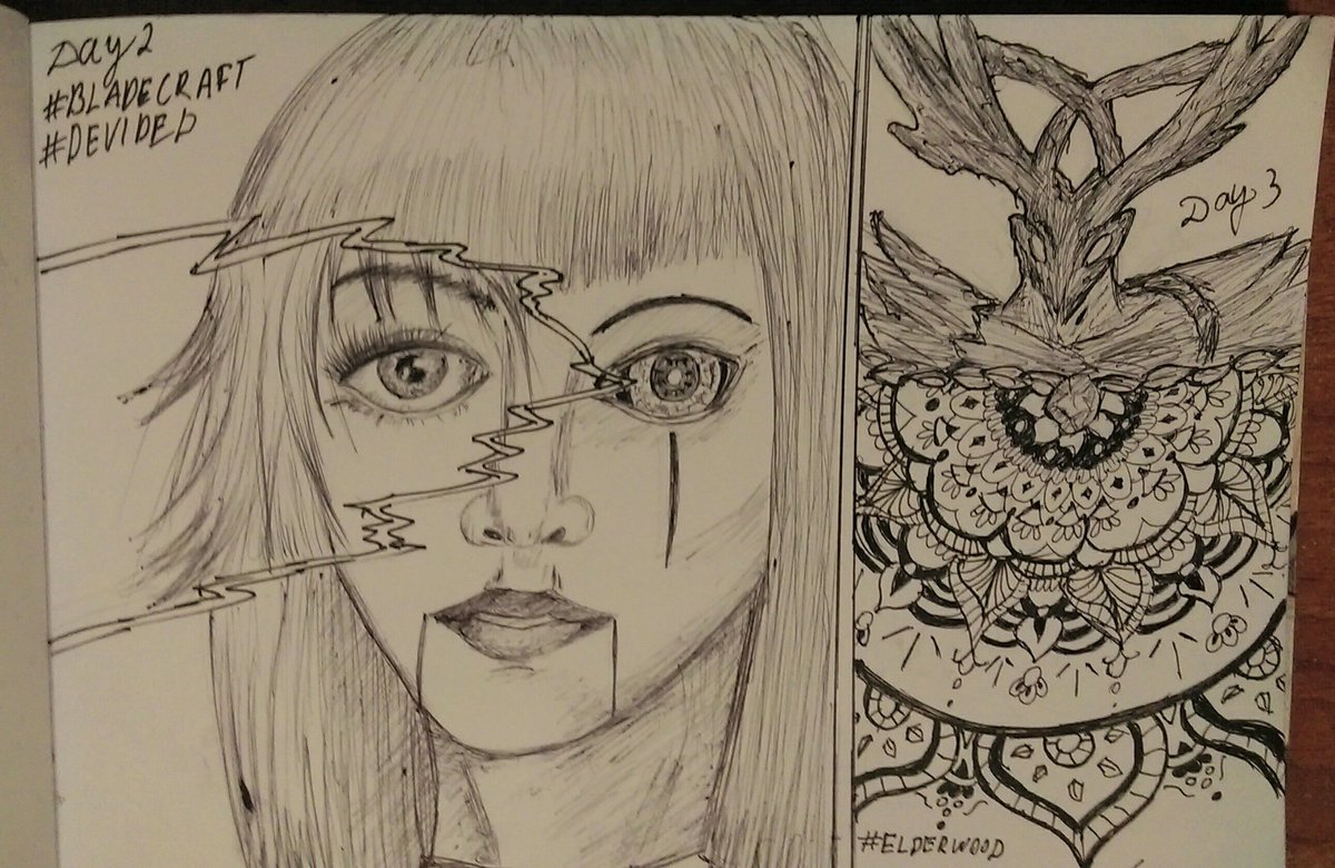 lyulyust's tweet image. May or may not be slightly behind #inktober #skintober #devided #bladecraft #elderwood #toomanyhashtagswhatisgoingon