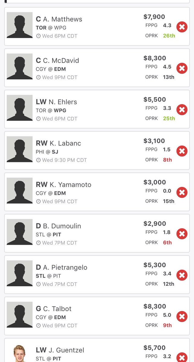 NHL Daily Fantasy (NHL_DK_lineups) Twitter