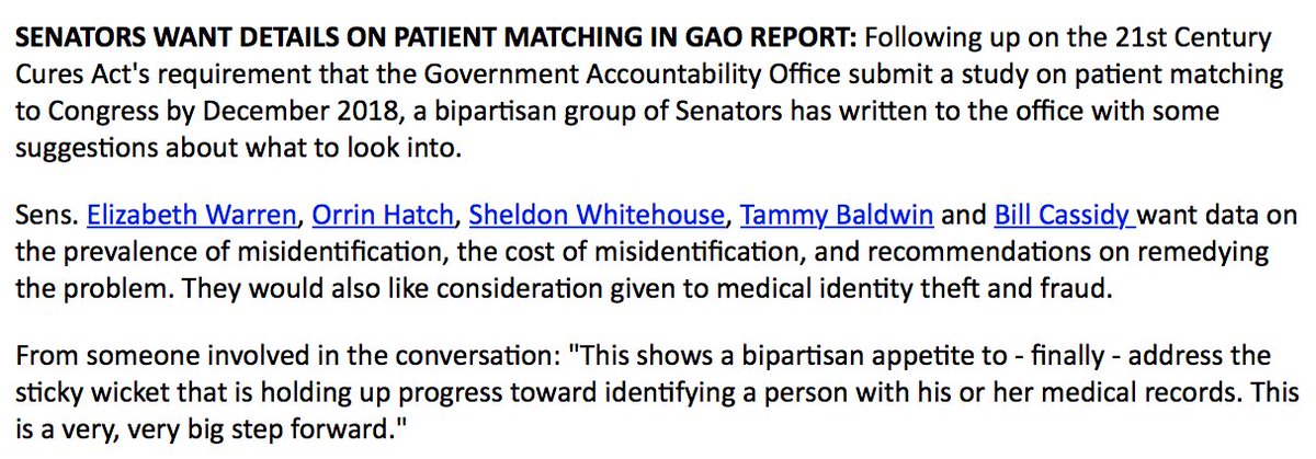 AaronNeinstein's tweet image. Will Congress finally start moving toward a universal patient identifier? #interoperability #HealthStack