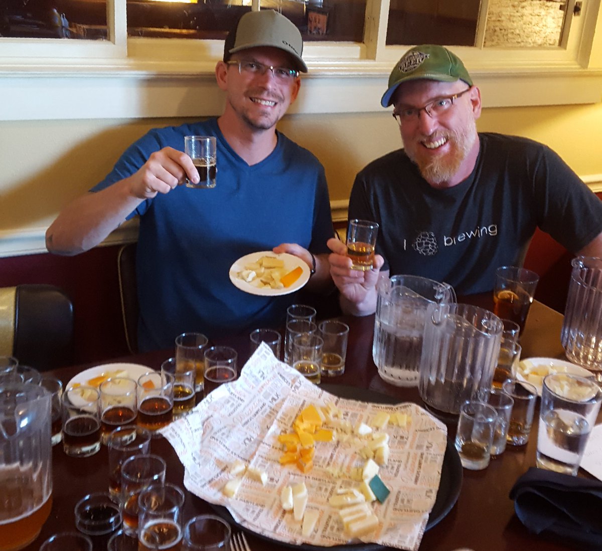 vintagebrewer's tweet photo. Tough day at the office this #WiBeerWednesday Sampling @WisconsinCheese for upcoming @FermFest #BeerAndCheese pairing event! 10/14 #FermFest https://t.co/XSPYOXVq7a