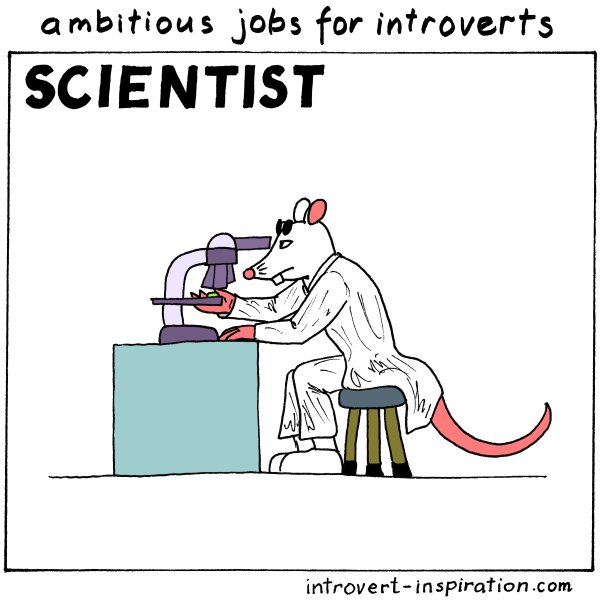 IntrovertZayts's tweet image. Scientist might be a really world-changing profession! And it seems fitting quite well for introverts! #introvert