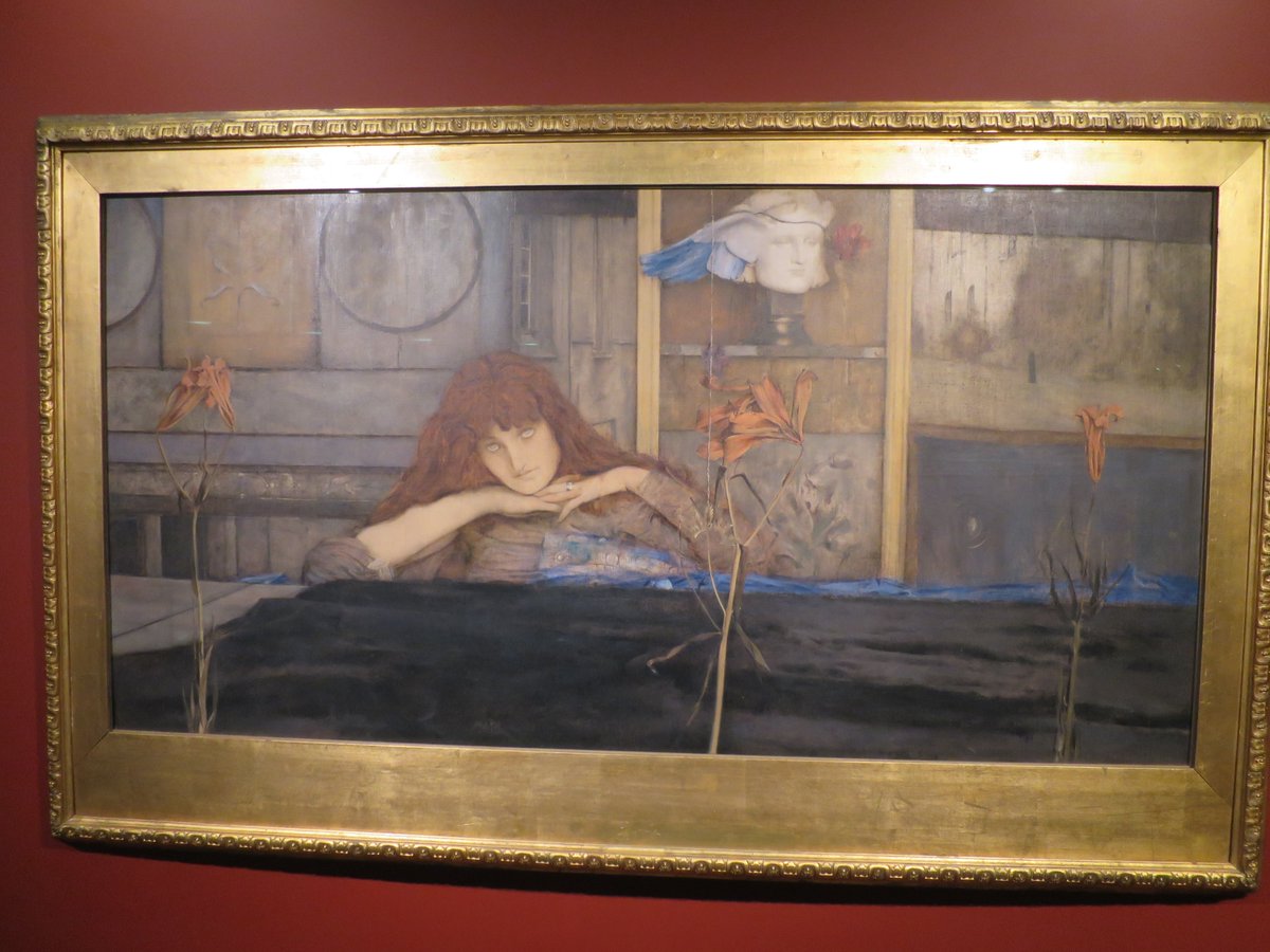 AlbeGabriele's tweet photo. #Transnationalism #Belgium #PreRaphaelite #Symbolism #Knopff's 1891 'I Lock My Door upon Myself' #Munich @VictorianWeb @longvictorian2 https://t.co/ErrCJNSvKO