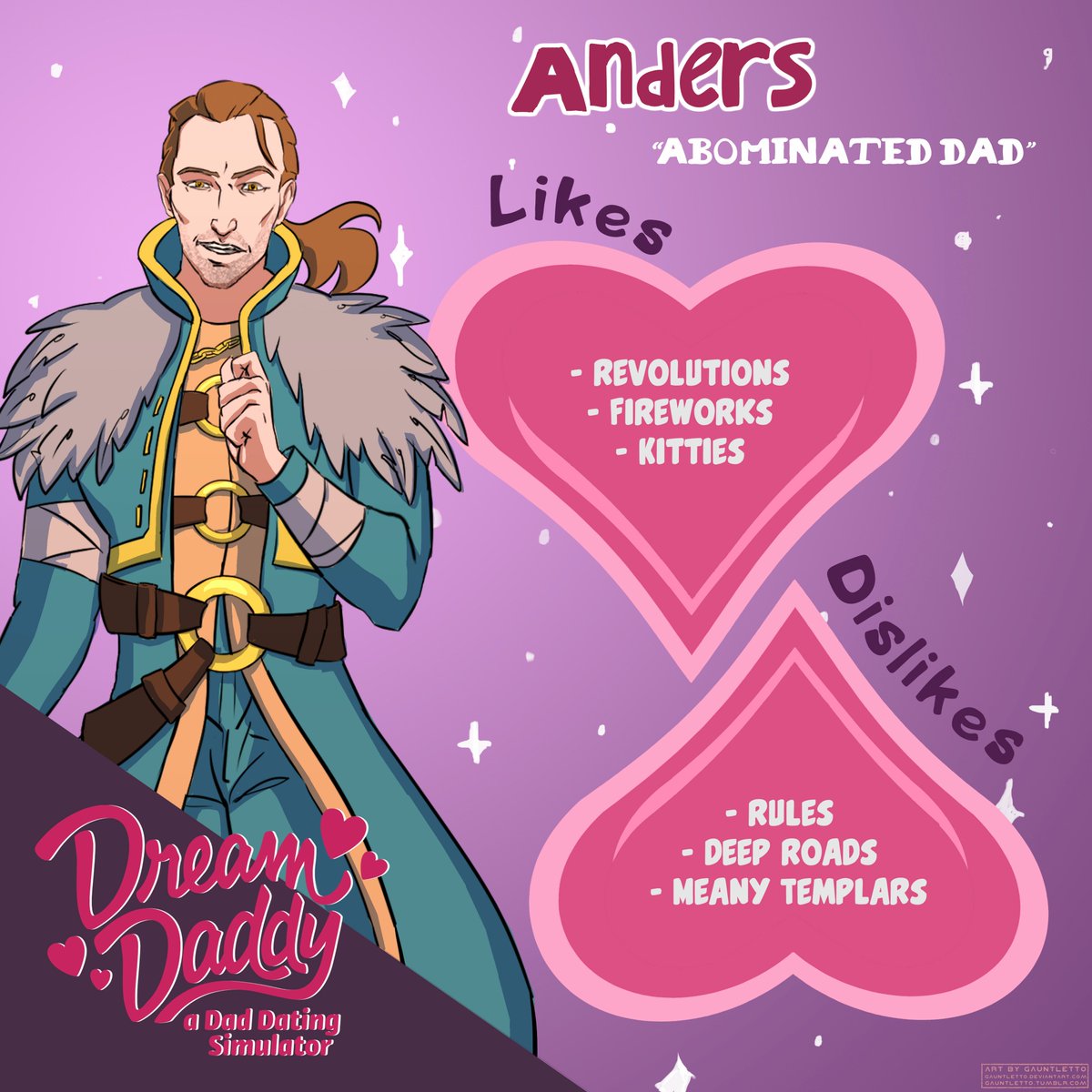 _Gauntletto's tweet photo. #dreamdaddy #DragonAge #dragonageorigins #dragonageinquistion #dragonage2 #fenris #zevran #anders
Dream Daddy x Dragon Age! No regrets. https://t.co/V88OxVEucB