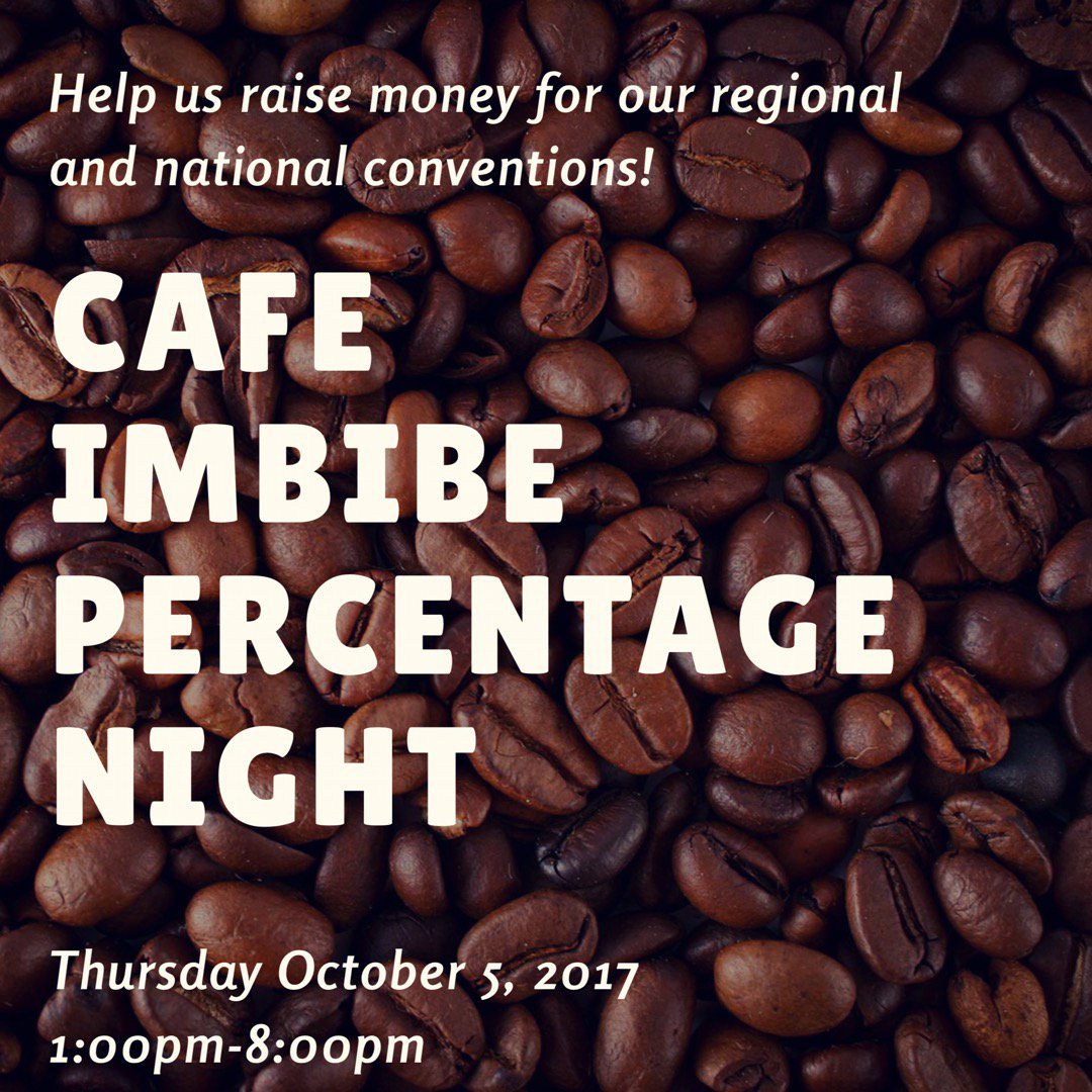 UarkAMA's tweet photo. Join us at our percentage night tomorrow from 1-8pm at Cafe Imbibe! See you there! https://t.co/XMgVWB9Q81