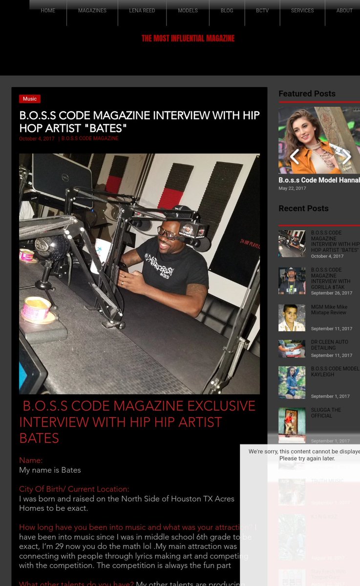 bates713's tweet image. Interview with @bosscodemagazine #bosscodemagazine 😬😬went great hit the link in the bio🔥🔥... #batesentertainment  #magazinecover #magazine