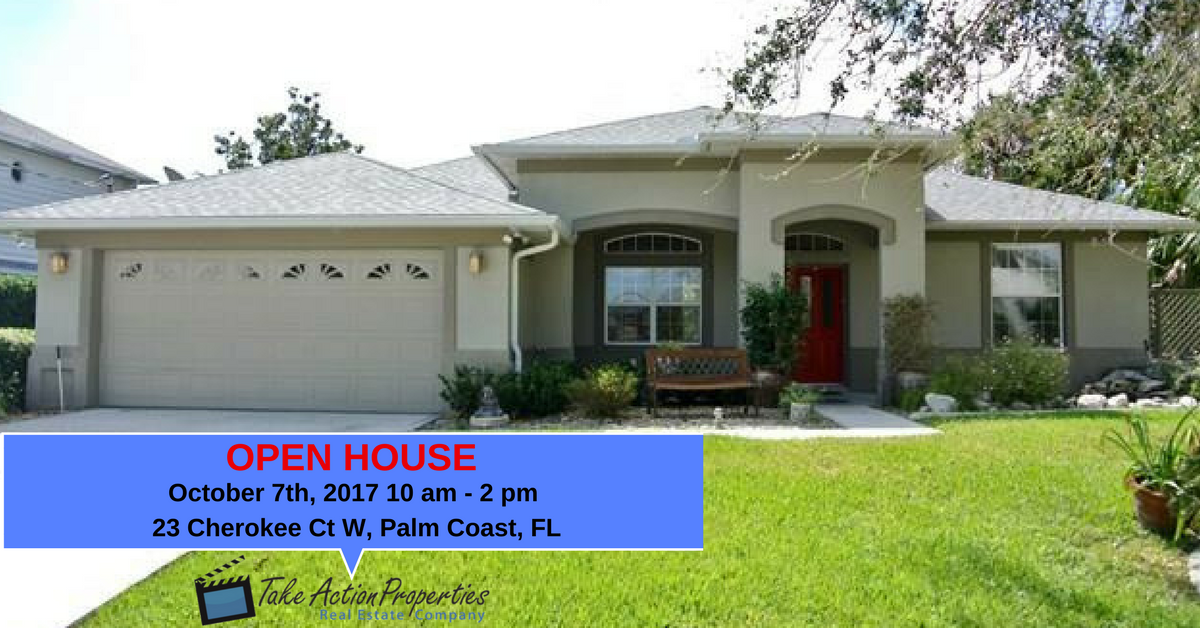 #OpenHouse &amp; You're Invited! 10/7/17 10-2pm #PalmCoast #FL #SailboatCountry Gorgeous Pool Home on Salwater Canal #makeanoffer