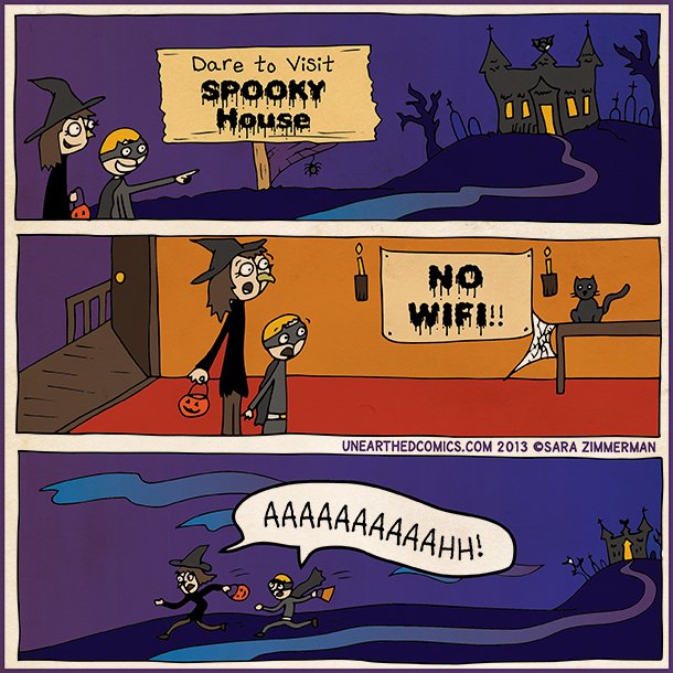 Ventev's tweet photo. Kicking off the Halloween month with the most terrifying thing of all! #wifihumor https://t.co/qZXlP2Xmmq