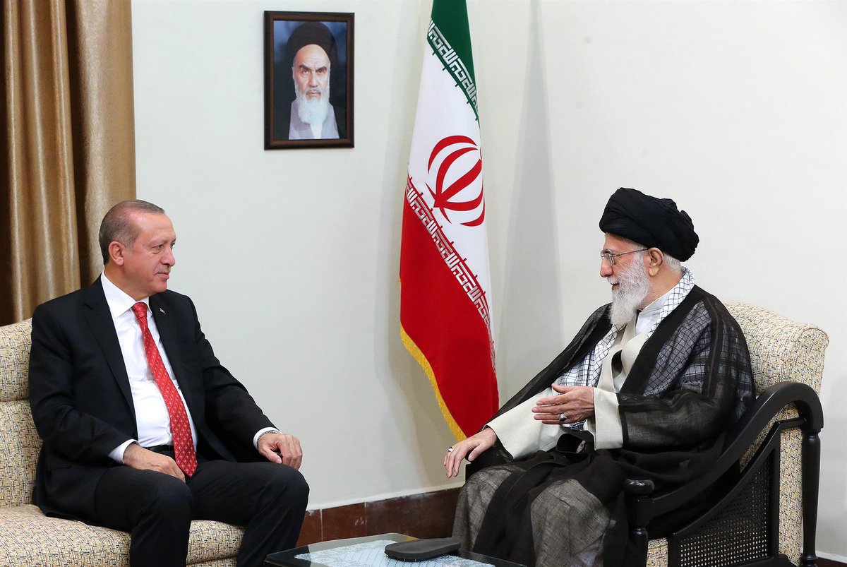 Akparti's tweet photo. Cumhurbaşkanımız Recep Tayyip Erdoğan, İran Dini Lideri Ayetullah Ali Hamaney ile bir araya geldi. https://t.co/QBZuR7xMZv