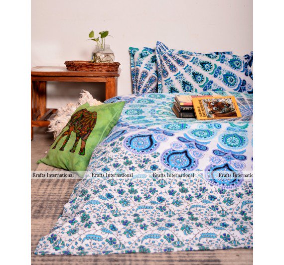 kraftsint's tweet photo. #Boho #Indian #Mandala #Floral #Blue #DuvetCover #TwoPillowCover #Handmadecover #Cottonmade #DuvetCover #TwinBlue - https://t.co/Z5YoVFNk8o https://t.co/PlBWV0Ehk8