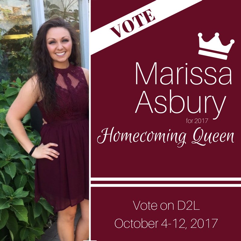 Our beautiful sister, Marissa, is running for Homcoming Queen!! Vote for her on D2L today!! ❤️❤️❤️