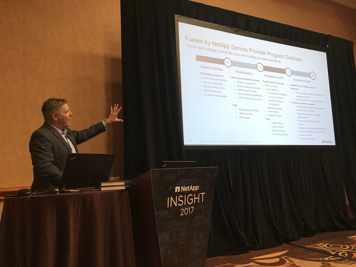 Great session at #NetAppInsight with <a href="/stuart_oliver/">stuart_oliver</a> talking about Service Providers and how to make money!
