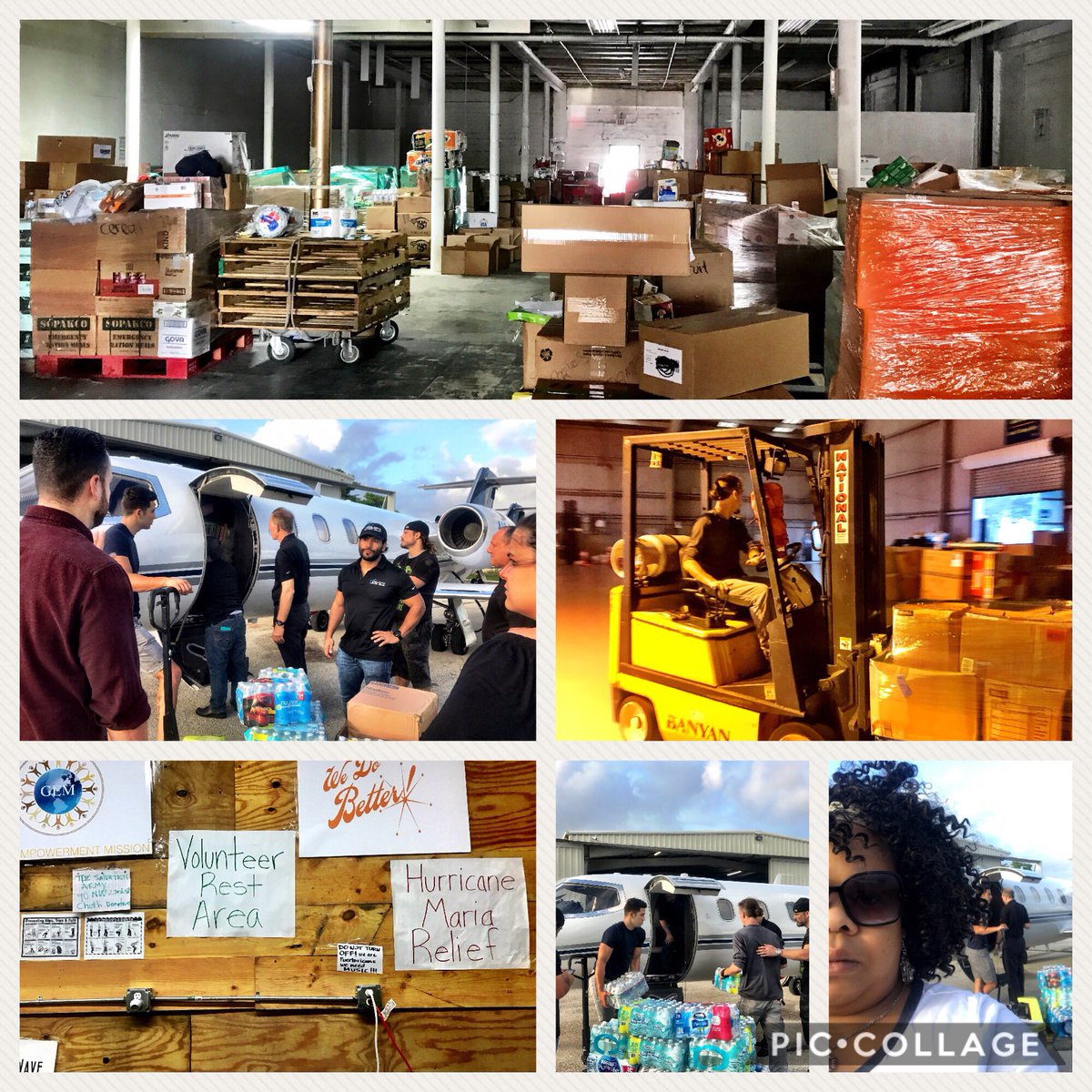 Loading a supply plane on its way to Puerto Rico #SPNFamiIy #spn