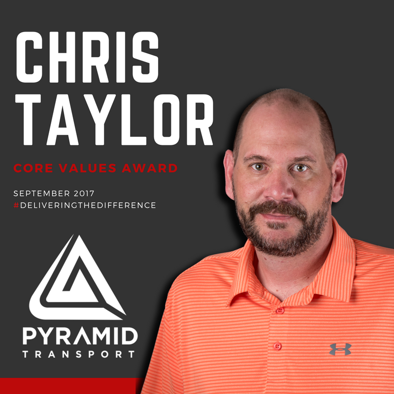 PyramidTrans's tweet photo. Congrats Chris Taylor... Pyramid's September CVA Winner! #corevaluesaward #deliveringthedifference https://t.co/X8w1zr3f2H