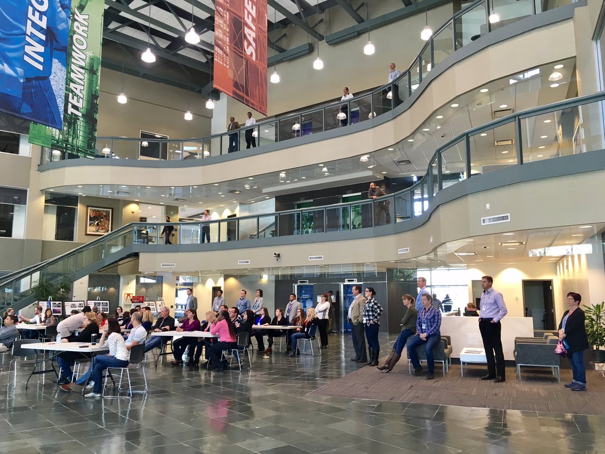 fluorcanada's tweet photo. @UnitedWayCgy is at our office today and taking employees through a #makethemonth exercise, simulating the struggle of a family in poverty. https://t.co/L7vmIfwErK