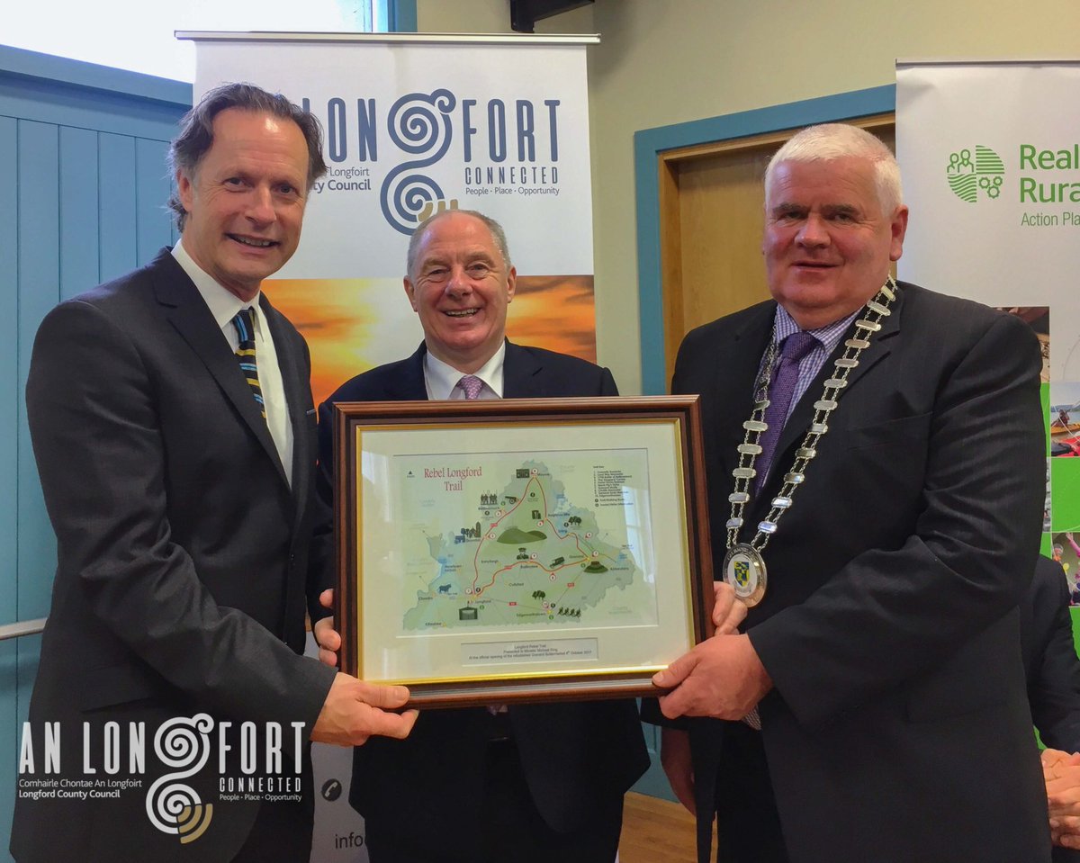 longfordcoco's tweet photo. Minister Michael Ring of the @Community_Hubs at the #GrevilleArms & Granard Library, where he was presented with the #RebelLongford Trail https://t.co/F6tpS5vSC7