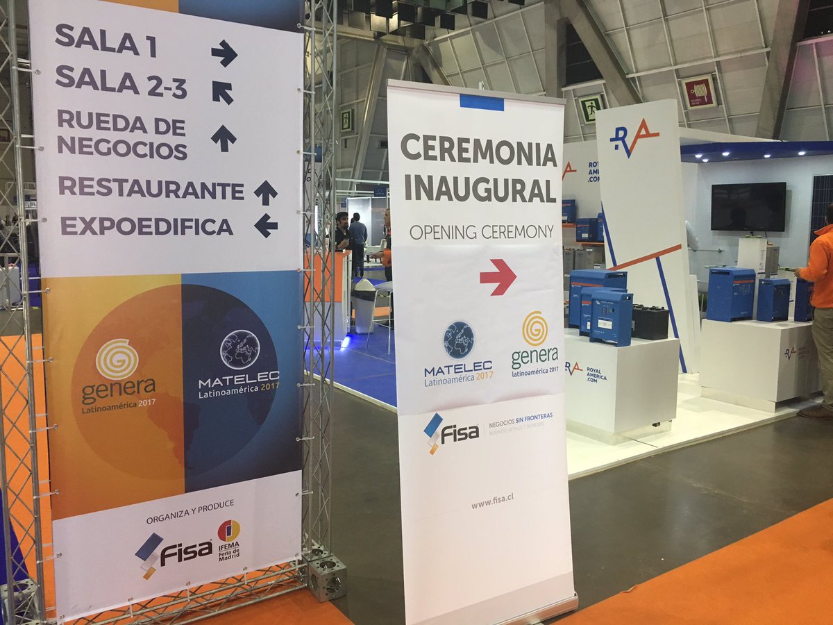 ReporteMinero's tweet photo. A minutos de la inauguración oficial en Espacio Riesco de las ferias Matelec Latinoamérica y Genera Latinoamérica #Energia #ERNC https://t.co/WeGC2wP37e