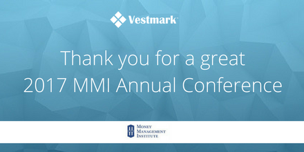 Vestmark's tweet photo. Great sessions, speakers, and insight on the future of advice. Thank you, @mminst! #MMI2017AC https://t.co/DrBZFBWKaO