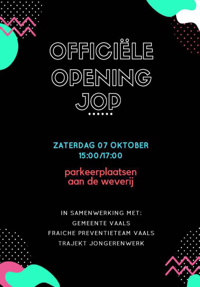 Zaterdag is de officiële opening van de Jongeren Ontmoetingsplek in Vaals <a href="/gemvaals/">Gemeente Vaals</a> <a href="/Trajekt_welzijn/">Trajekt</a> <a href="/fraichevaals/">Fraiche Vaals</a>