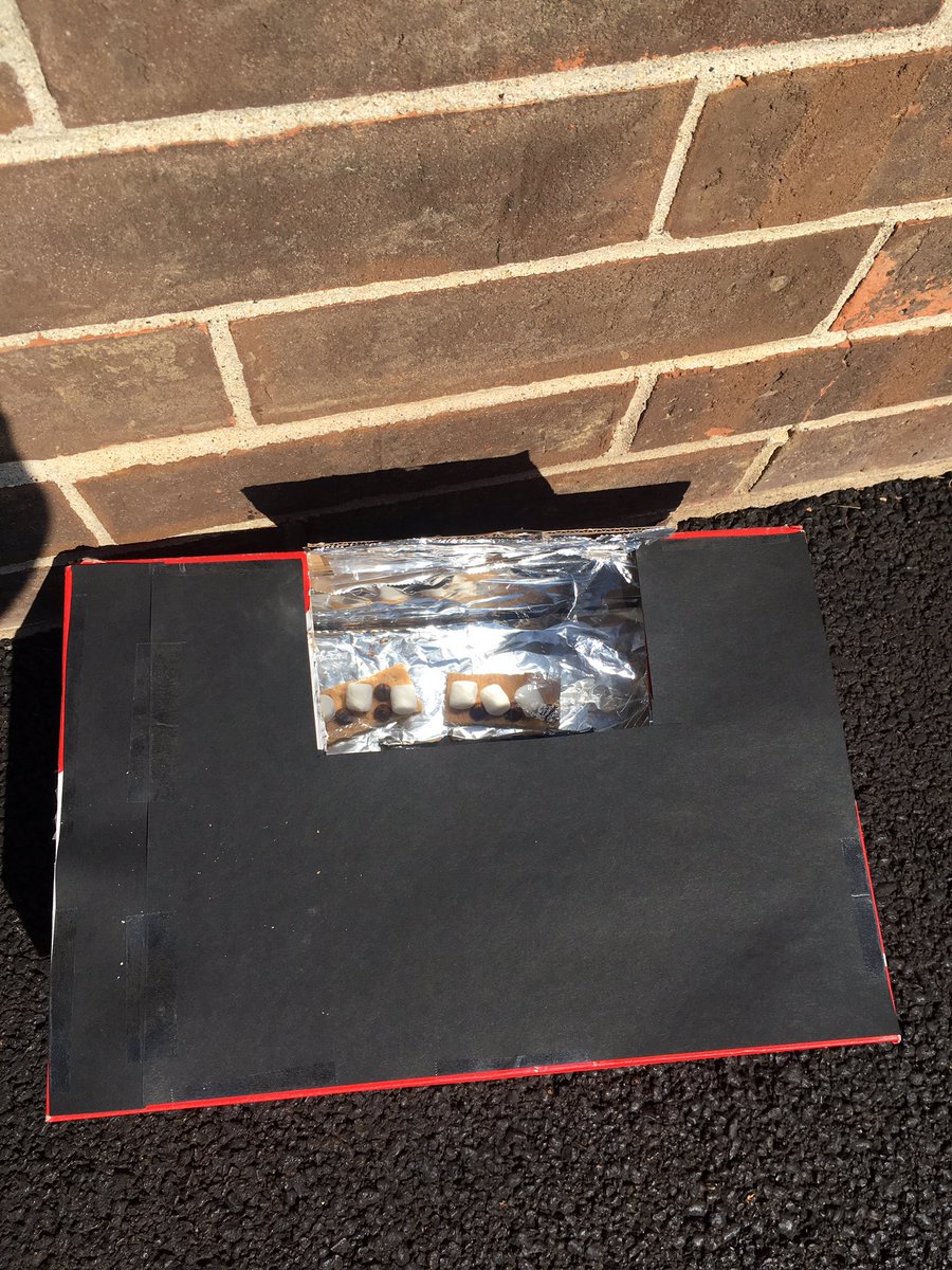 Mrs_Willman's tweet photo. It's S'mores day! Testing out our solar ovens. #gavin37pride #ngssengineeringstandards #solarovensmores https://t.co/UDbn2jVjV2