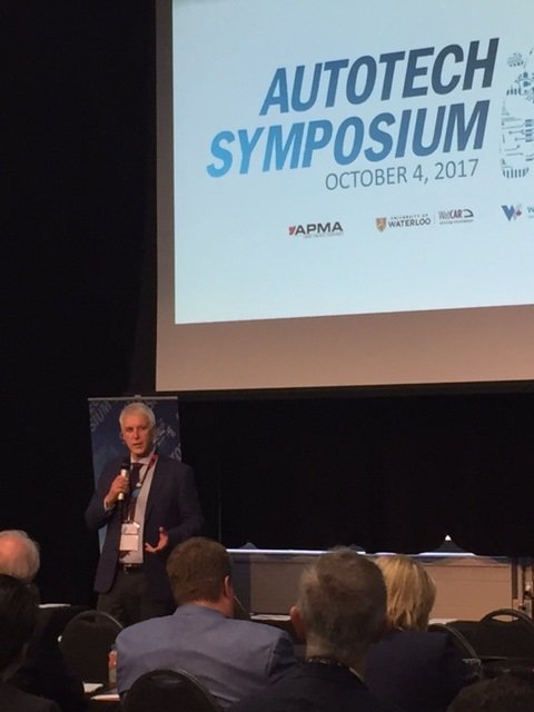 sshorey's tweet photo. CEO @mikegtremblay @Invest_Ottawa delivers remarks at #autotech17 in Waterloo to promote #Ottawa's AV capabilities https://t.co/PPMXS1pQM4 https://t.co/V9O33pbsVp