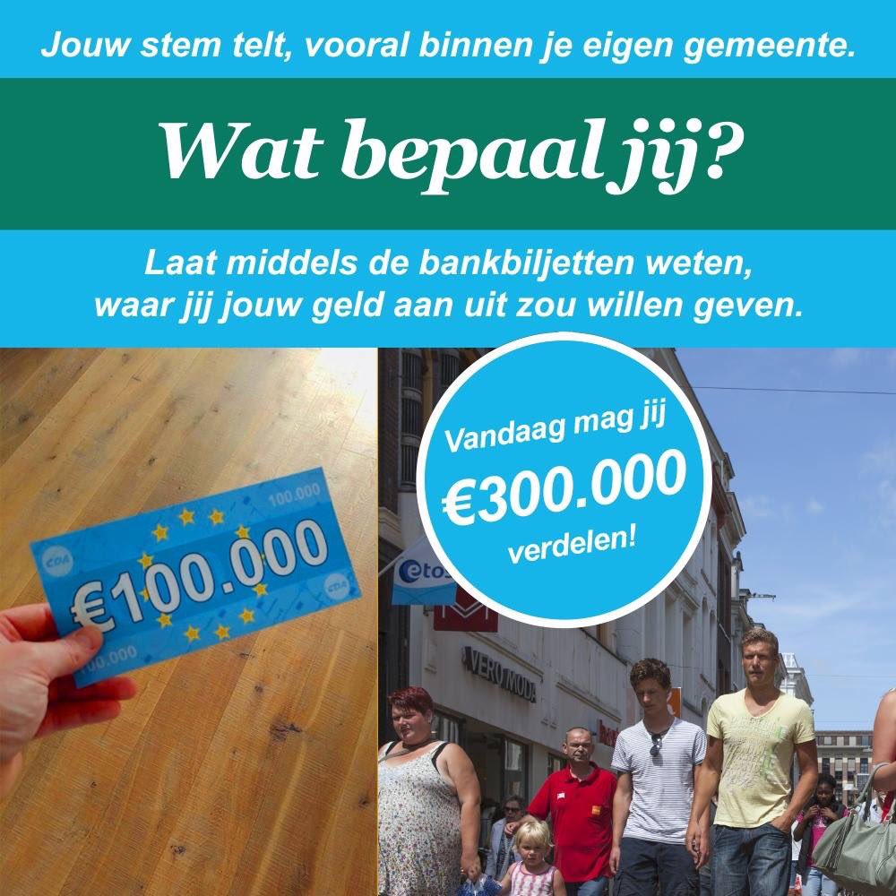 Bezoek ons op de @HilthoHorst en bepaal waar jij 300.000 euro aan wilt besteden