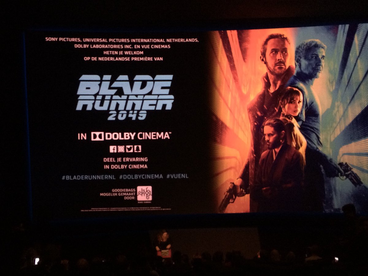Klaar voor de #premiere van #BladeRunner2049 <a href="/VueCinemasNL/">vuecinemasnl</a> in #DolbyCinema