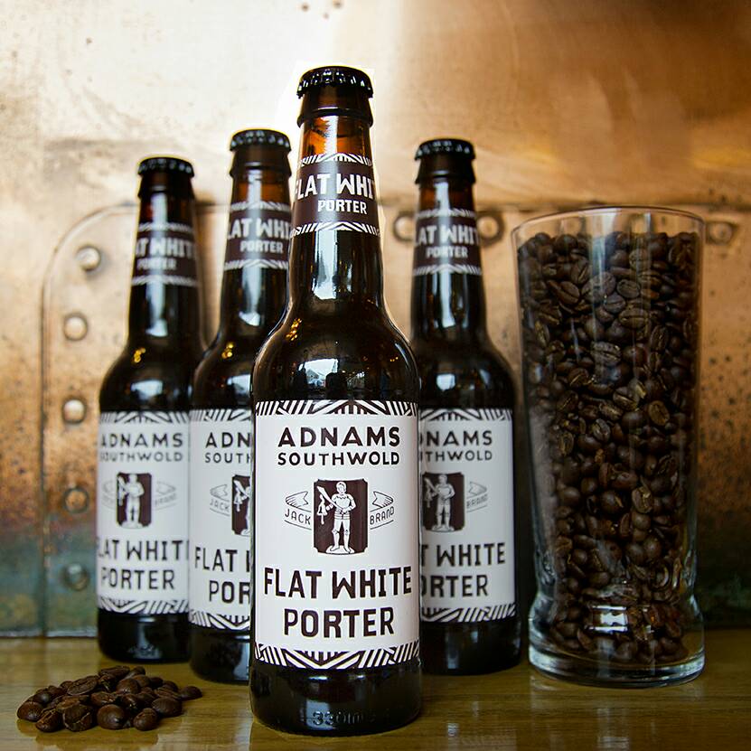Adnams's tweet photo. Time to spill the (coffee) beans on our latest limited edition Jack Brand Beer - Flat White Porter! Find out more at https://t.co/KlTWGjsskm https://t.co/yeIiRTMqwG