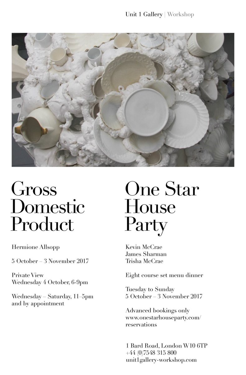 'Gross Domestic Product' solo show by <a href="/HermioneAllsopp/">Hermione Allsopp</a> <a href="/Unit1_Gallery/">U1G|W</a> on until 3rd November