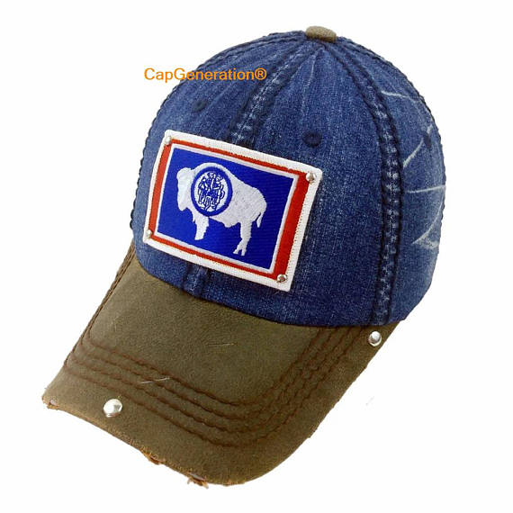 cap_generation's tweet image. WYOMING Cap, Flag Patch Cap, Navy Blue Denim #accessories #hat @EtsyMktgTool etsy.me/2kAKj1r