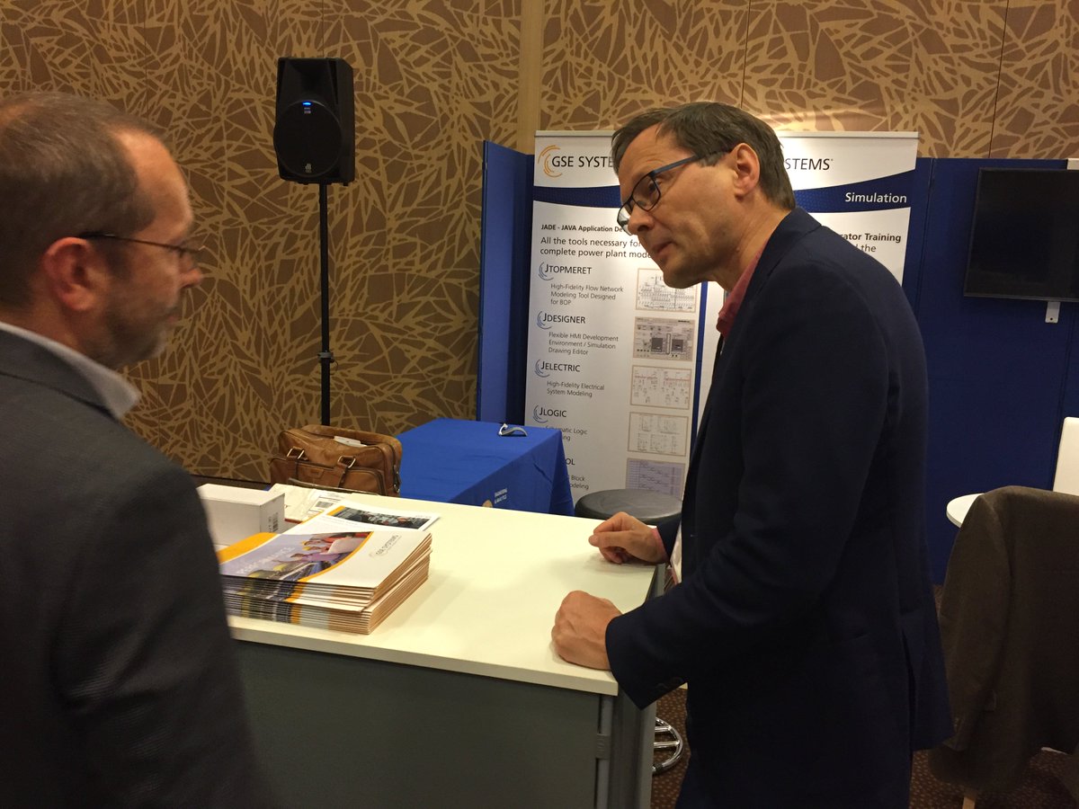 OSC a.s. visits GSE booth at the European Nuclear Power Plant Simulation Forum #ENPPS in Vienna to discuss simulation technology