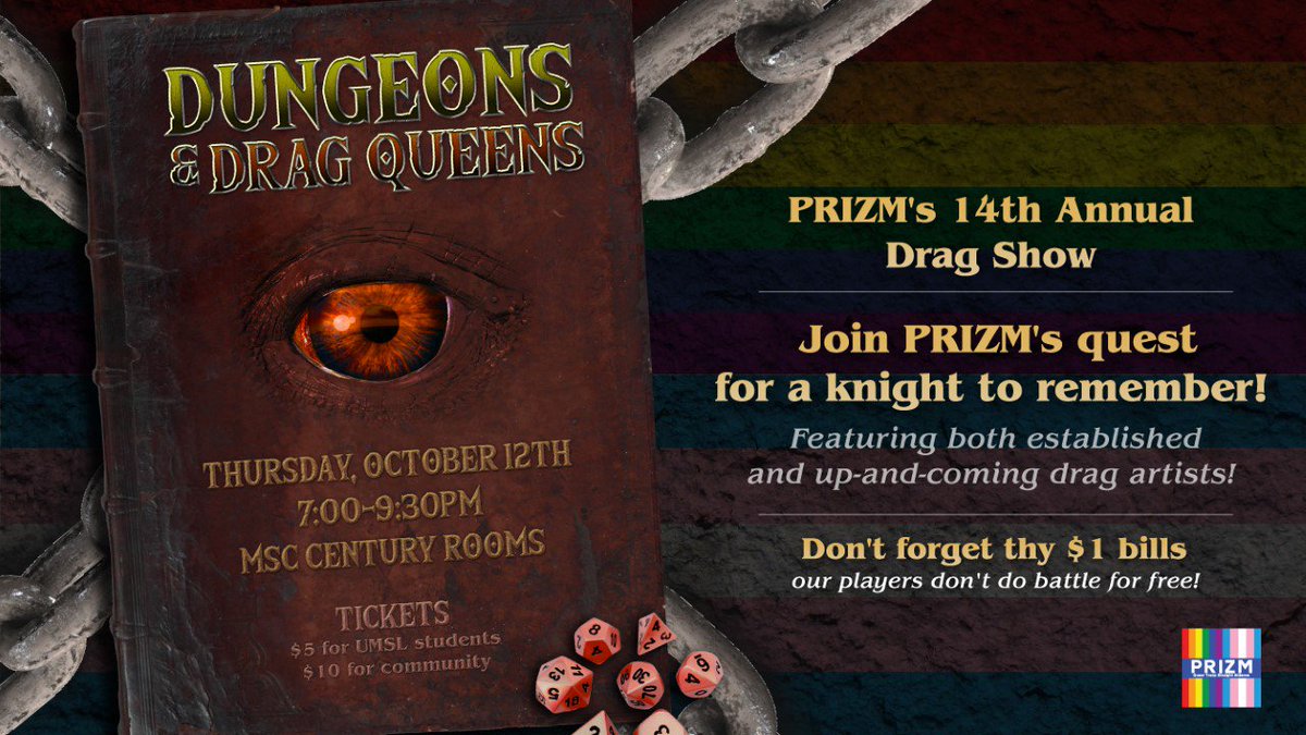 Join us for our drag show next week! Buy tickets in the bridge on Monday (and make a button with us!) or on the night of the show!