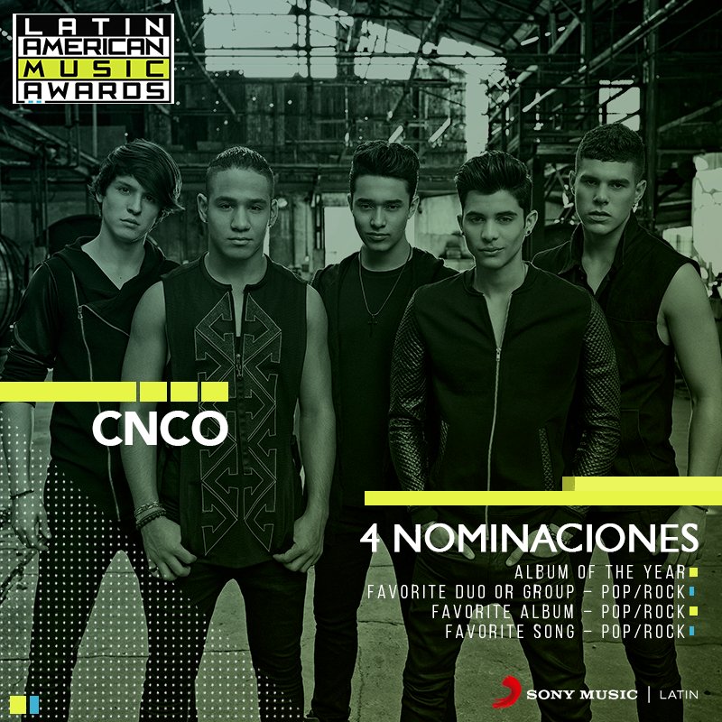 SonyMusicLatin's tweet photo. #CNCOwners, ¿ya votaron por @CNCOmusic en los @LatinAMAs? 🙌 #LatinAMAs 👉 https://t.co/4Wde8onOUb https://t.co/g3CwiWFSk1