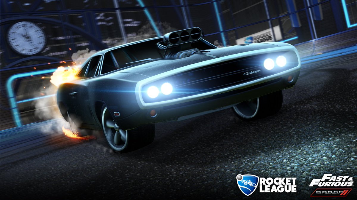 RocketLeague's tweet image. The @FastFurious '70 Dodge Charger &amp;amp; '99 Nissan Skyline are racing into Rocket League on October 11! Details: bit.ly/2ymEbV4