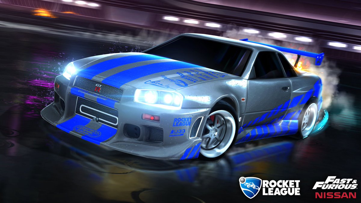 RocketLeague's tweet image. The @FastFurious '70 Dodge Charger &amp;amp; '99 Nissan Skyline are racing into Rocket League on October 11! Details: bit.ly/2ymEbV4