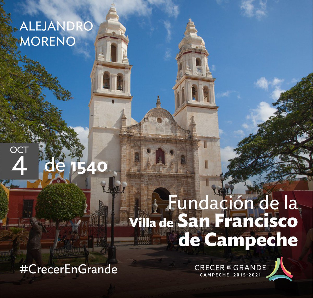 alitomorenoc's tweet photo. #NuestraHistoria Un día como hoy, pero de 1540, se realiza la fundación de la Villa de San Francisco de #Campeche. https://t.co/ef3Jqpzsve