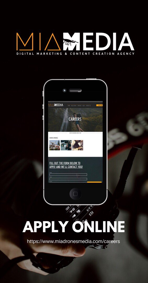 mia_drones's tweet photo. Are you a photographer, Videographer, or drone pilot? Apply Online Today: https://t.co/BzdQTDW9a0 #digitalmarketing #careers https://t.co/Ghe5kflWjd