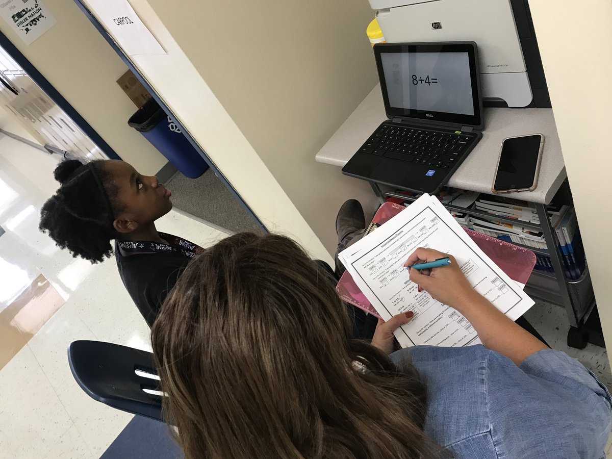 SiglerStars's tweet image. Working through #NumeracySolutions one student at a time to ensure ALL means ALL. #SiglerNation