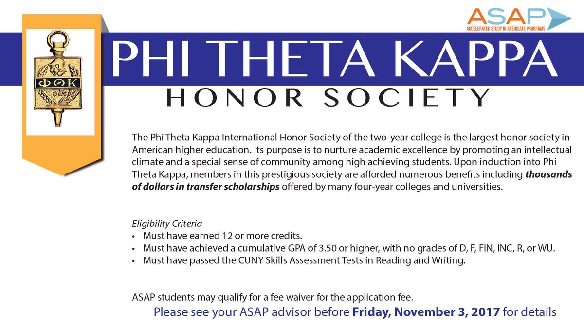 kbccasap's tweet photo. Do you have a GPA of 3.5 or higher? You could be part of Phi Theta Kappa. Speak to your ASAP Advisor for details. #KBCCASAP https://t.co/ZlBi1OWbH0