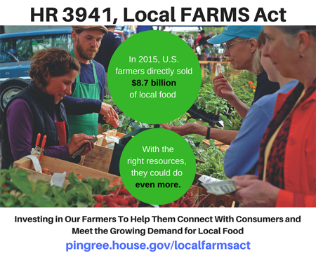 chelliepingree's tweet photo. Proud to intro bipartisan Local #FARMSAct to help farmers tap into growing markets &amp; consumers access #localfood https://t.co/qSY7jHnhCA https://t.co/DfsEgl58GS