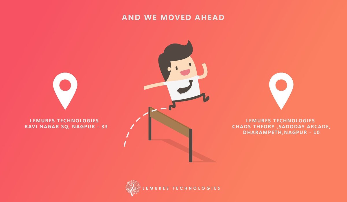 LemuresT's tweet photo. #LemuresTechnologies
Moving to an awesome new office space called Chaos Theory in Dharampeth, Nagpur, Maharashtra 440010 https://t.co/iiZw4sEhCS