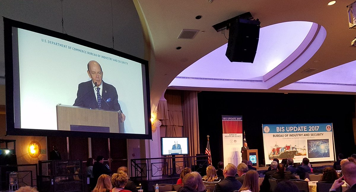 geoduchaine's tweet image. Secretary Ross putting  the world on notice "the games are over"  USG will be going after those who flout US cotrols
#update2017 @BISgov