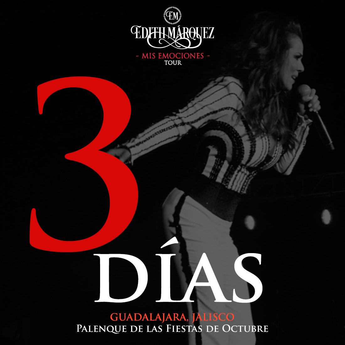 EdithMarquezL's tweet photo. ¡Faltan 3 días para una noche inolvidable en Guadalajara Marquezos! 😘 ¿Están list@s? #EdithMárquezGDL Boletos en: https://t.co/J5ECU5sRmA https://t.co/naNera0zEE