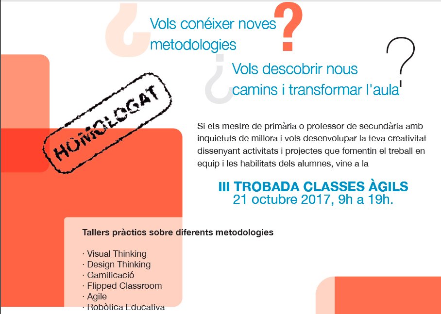 ClasesAgiles's tweet photo. @CanigoFomento III Trobada Classes Àgils @colemontse @PamiasAnna @colegioberriz T'esperem!!! @col_Llaut @anna_ravell @EscolaArrels @CIC_BTX https://t.co/Uw1JqmWPfy