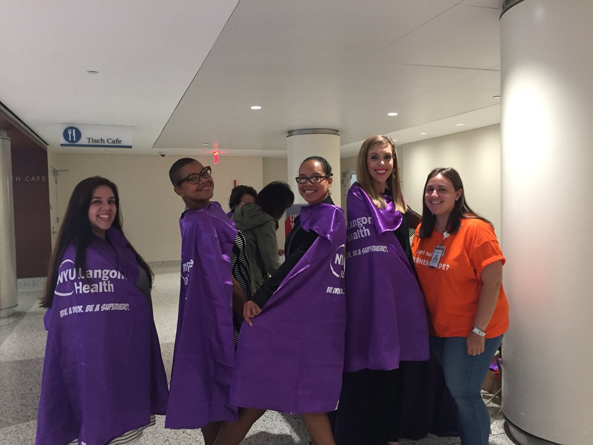 Have you noticed a trend in my travels today @nyulangone? #DonorDay2017 #LongLiveNY #heroswearpurplecapes