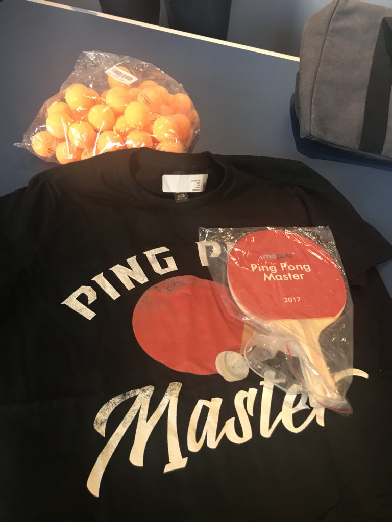 stephaniestran's tweet photo. Unveiling of some pretty ball-er MoPub Ping Pong Competition prizes. #MoSoCo https://t.co/dPtCIcqcg4