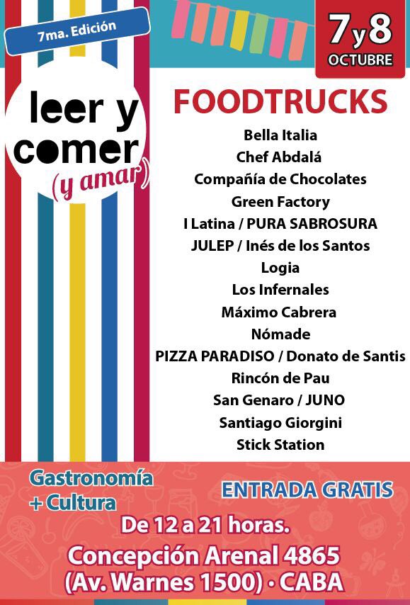 Volvemos a una de las ferias que más nos gusta 😍🍹📗
Buscá nuestro #drinktruck el 7 y 8 de octubre en <a href="/leerycomer/">Feria Leer y Comer</a> !!
