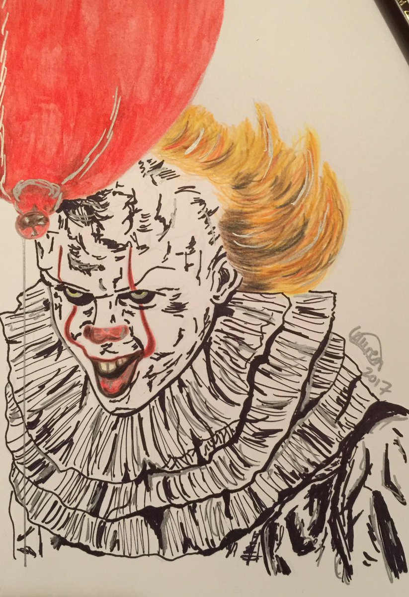 _Lozza_LB_'s tweet photo. @ITMovieOfficial @Jgrazerofficial @FinnSkata "You'll float too..." What do you think? https://t.co/PHjDNa4dtz #itmovie #pennywise #drawings https://t.co/g1HBqX89pt