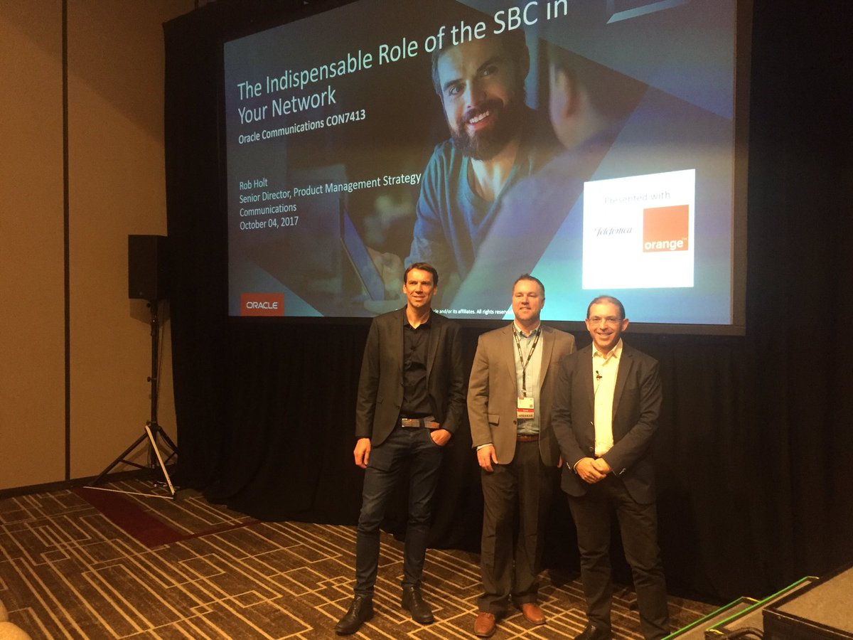 Carmenpizarro's tweet image. @delosriosjorge has been explaining how @Telefónica transition to IP comminications with the help of #Oracle SBCs #OOW17 #OracleInnovation17
