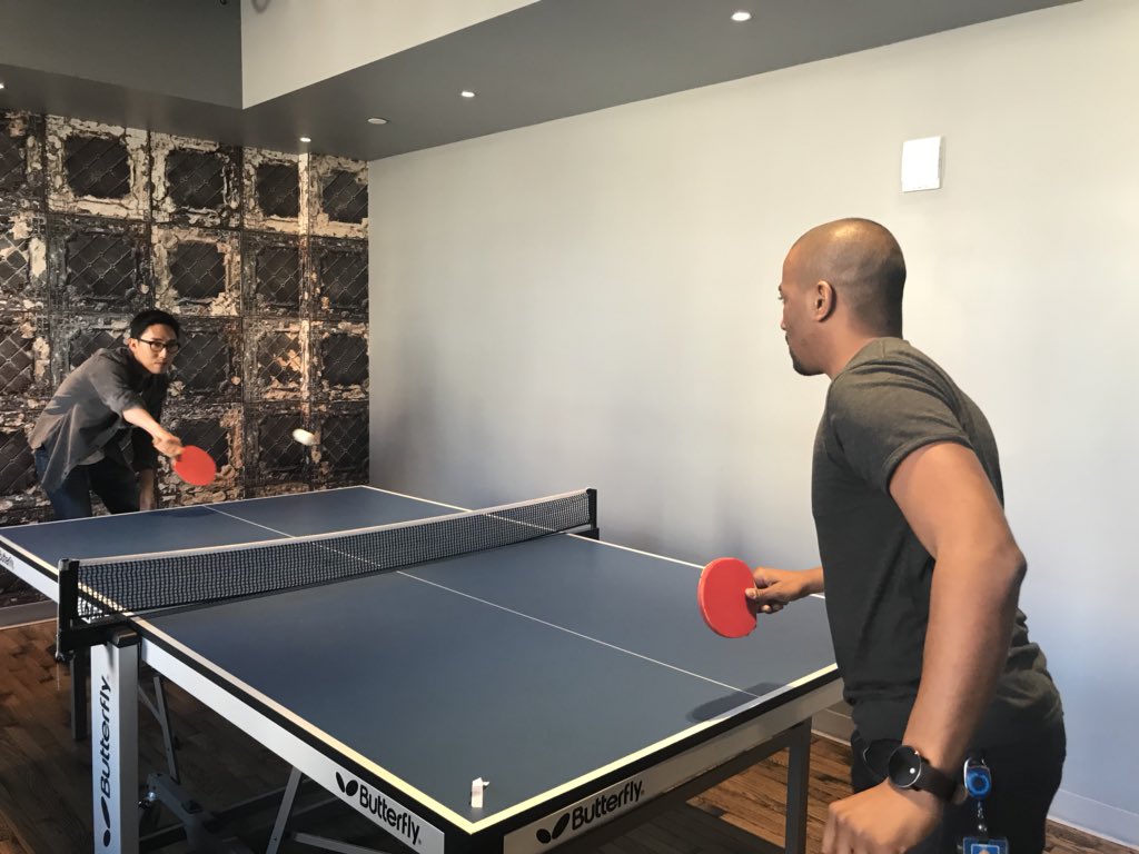 stephaniestran's tweet photo. Some intense matches here at MoPub Ping Pong Competition! 🏓 @mopub #MoSoCo https://t.co/jAmhC0CkRc