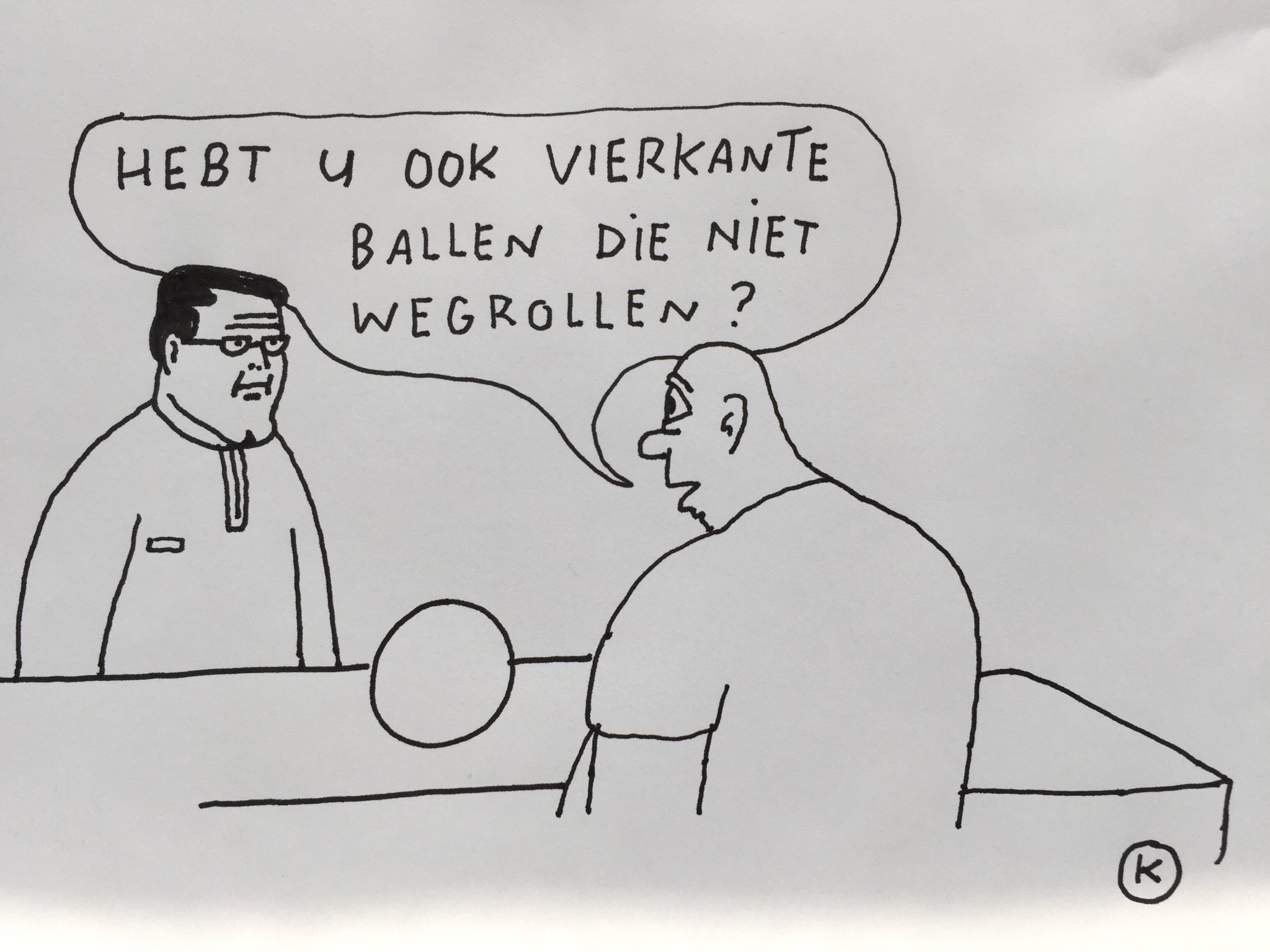 actualiteitjunk on Twitter: "Vierkante #ballen.... #cartoon van @LucZeebroek https://t.co/aJ3n31y2BS" / Twitter
